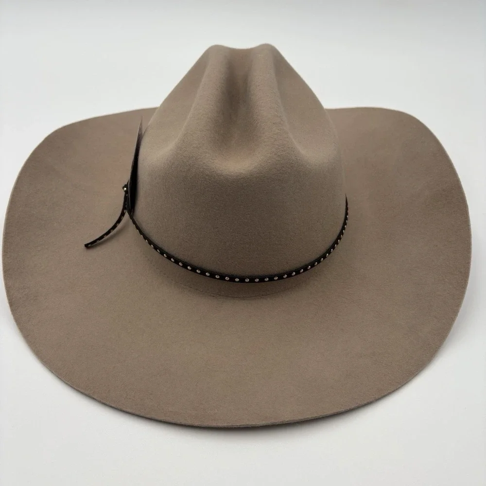 Lack of Color 100% Australian Wool Western Cowboy Hat Tan Star Studs Size M